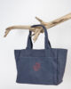 Tote bag Malva azul bordada