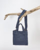 Tote bag mini Malva azul bordada